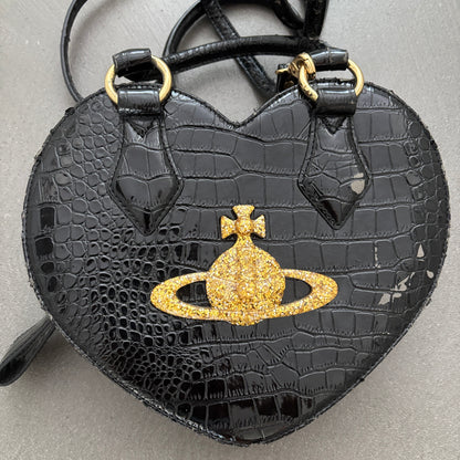 VIVIENNE WESTWOOD HEART BAG BLACK