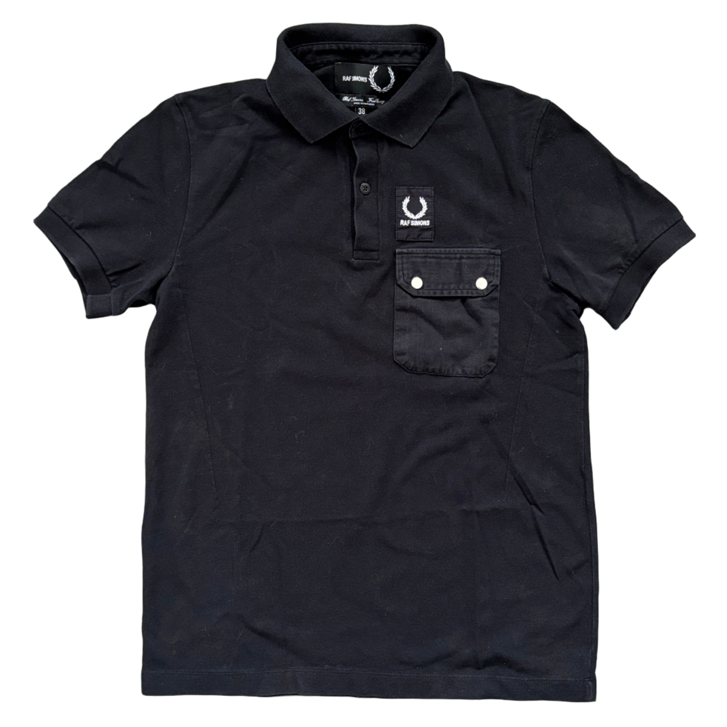 RAF SIMONS X FRED PERRY POCKET POLO BLACK [M]