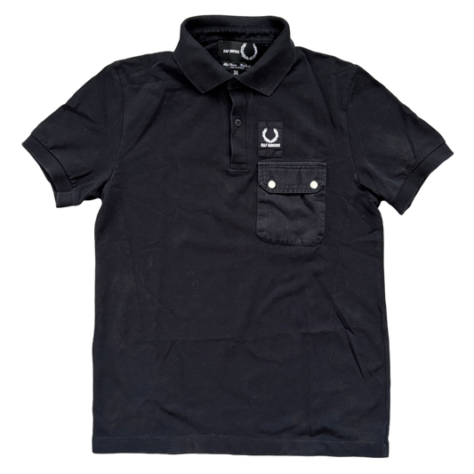RAF SIMONS X FRED PERRY POCKET POLO BLACK [M]