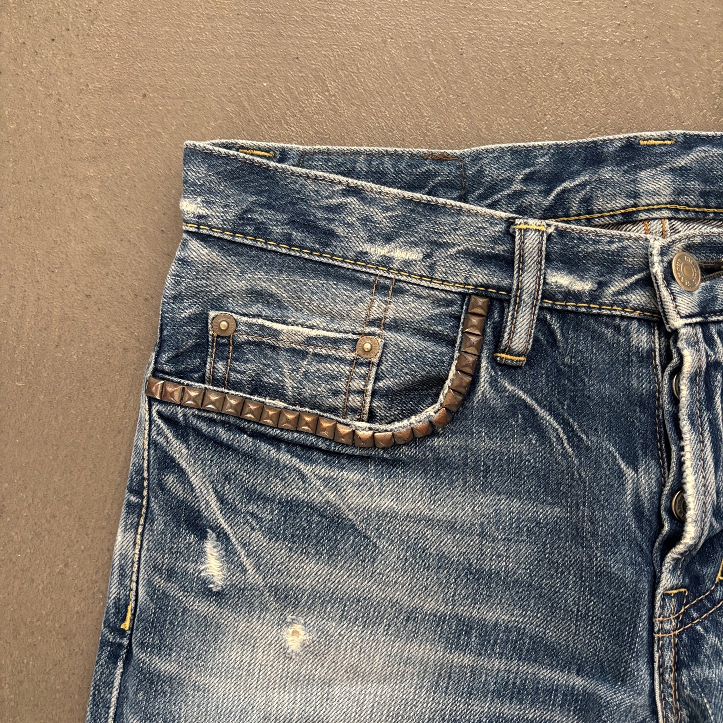 HYSTERIC GLAMOUR PEANUT STUDDED SELVEDGE DENIM #14 [W28]