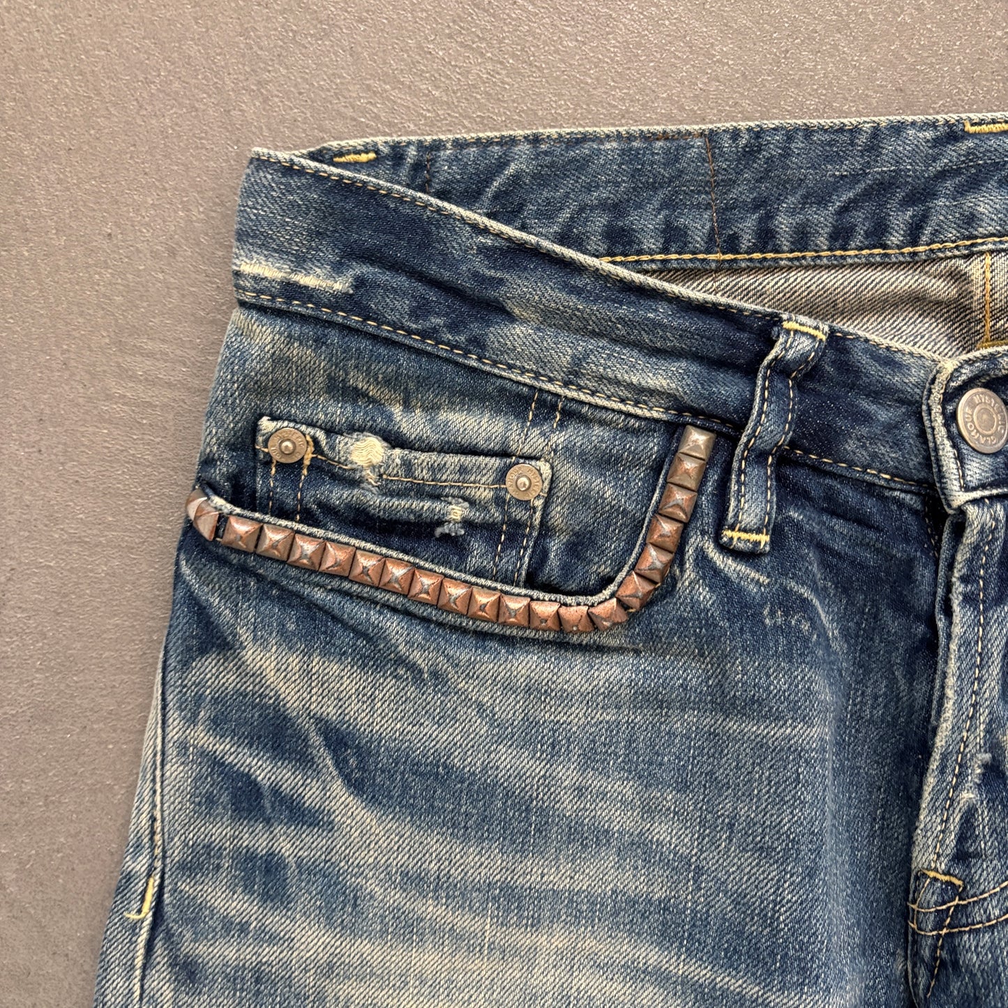HYSTERIC GLAMOUR STUDDED REPAIRED DENIM #26 [W28]