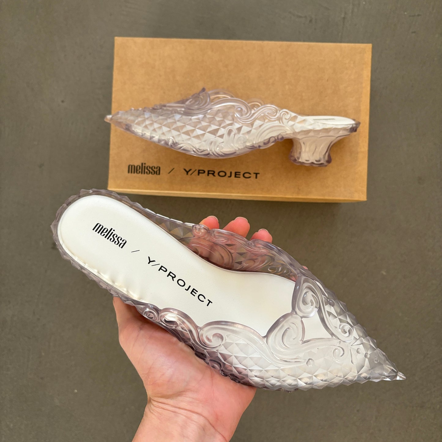 Y/PROJECT X MELISSA COURT SHOE MULES WHITE [NEW]