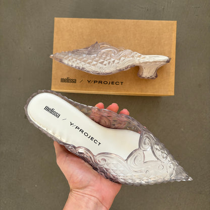 Y/PROJECT X MELISSA COURT SHOE MULES WHITE [NEW]