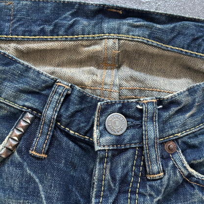 HYSTERIC GLAMOUR SAND FADE STUDDED DENIM [W28]