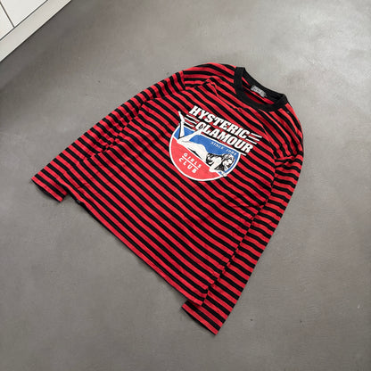 HYSTERIC GLAMOUR GIRLS CLUB STRIPED LONGSLEEVE [L]