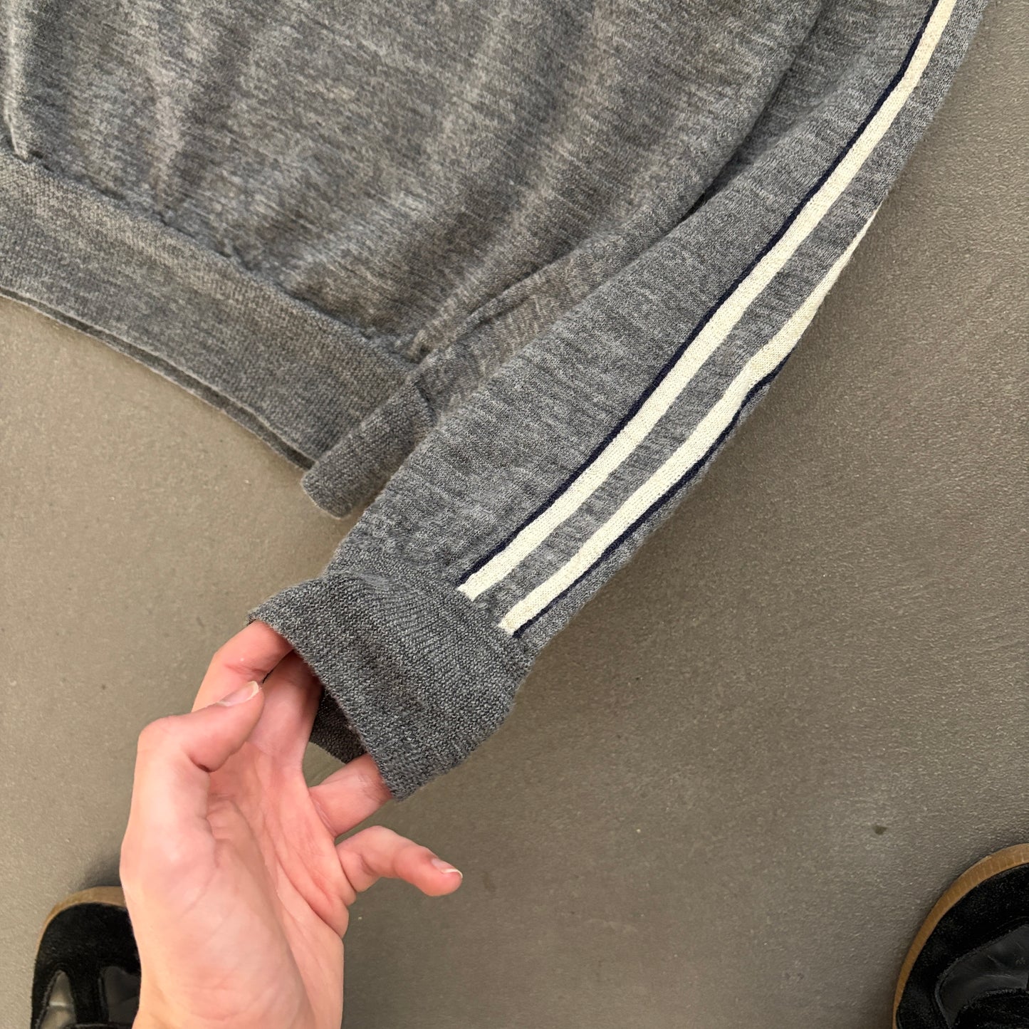 COMME DES GARCONS STRIPED SWEATER GREY [M]