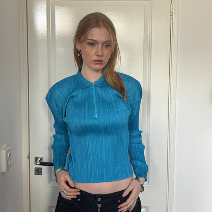 ISSEY MIYAKE PLEATS PLEASE ZIP POLO [S]