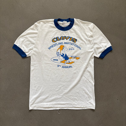 1986 WRESTLING INVITATIONAL RINGER TEE | FIFTY-FIFTY TAG [M]