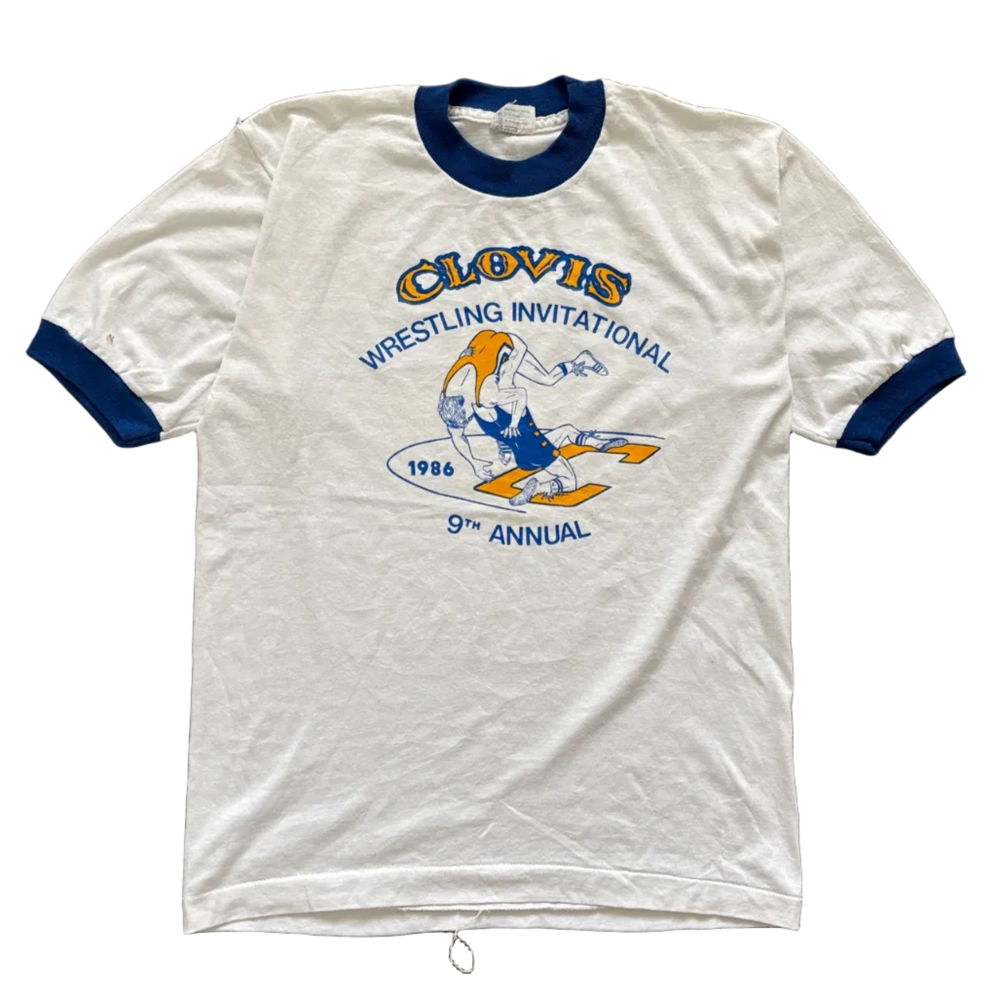 1986 WRESTLING INVITATIONAL RINGER TEE | FIFTY-FIFTY TAG [M]
