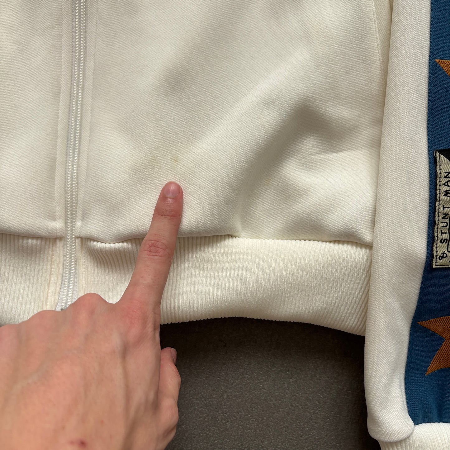 KAPITAL STUNTMAN TRACK JACKET WHITE/BLUE [M]