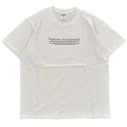 FW19 SUPREME INCORPORATED TEE WHITE [M]