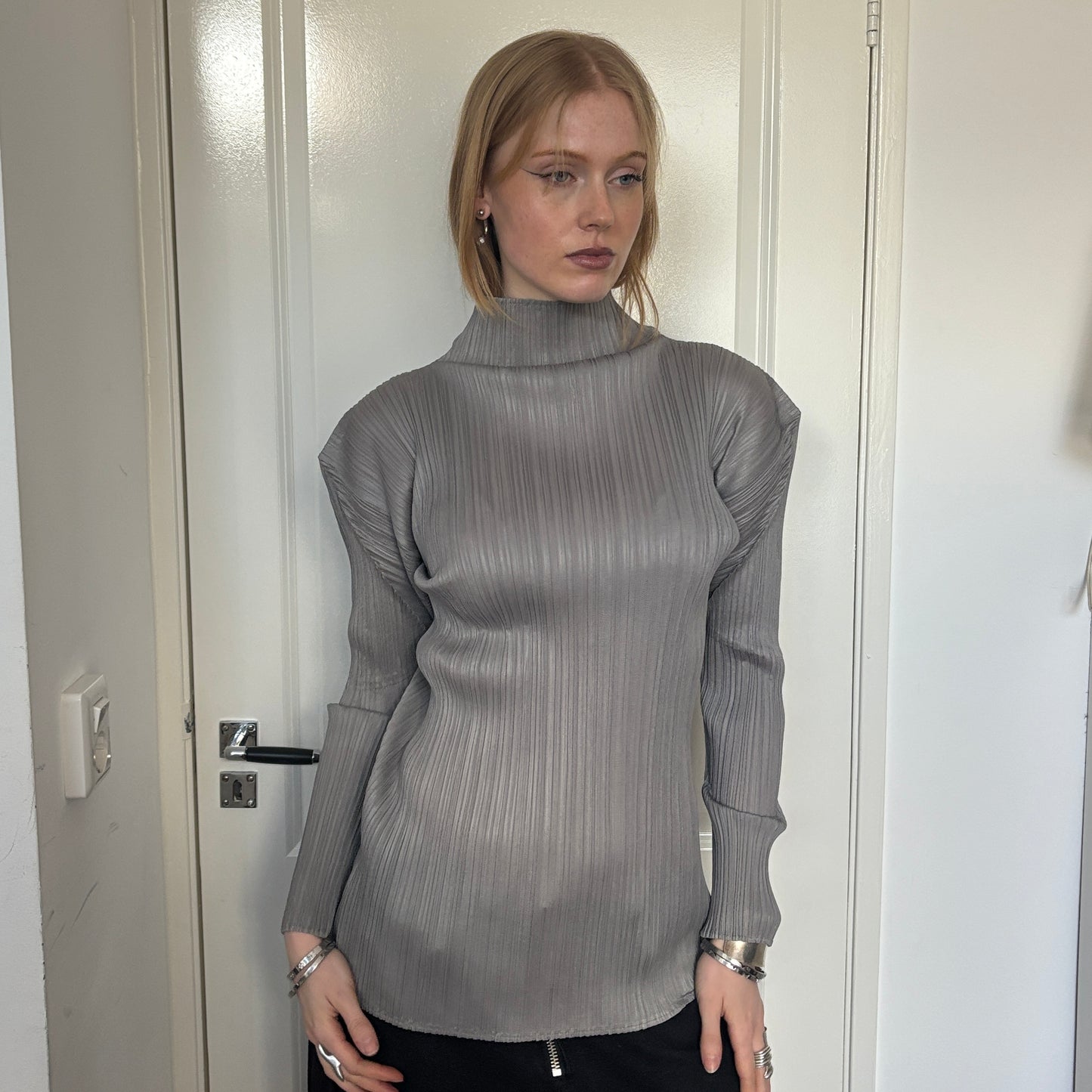 ISSEY MIYAKE PLEATS PLEASE TURTLENECK GREY [L]