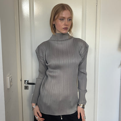 ISSEY MIYAKE PLEATS PLEASE TURTLENECK GREY [L]