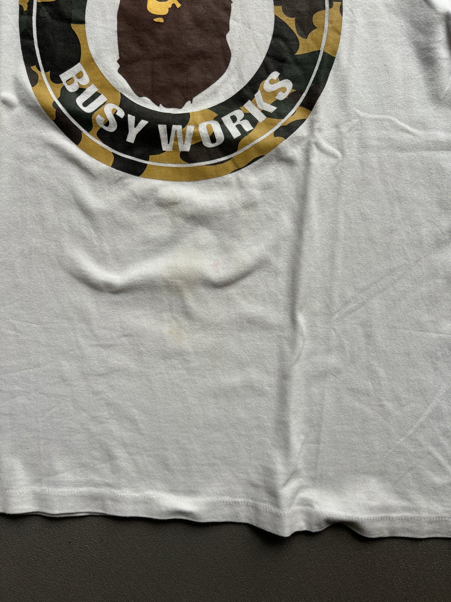 BAPE BUSY WORKS TEE WHITE [M]