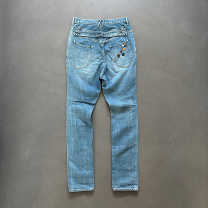 KAPITAL BUTTON BUCKLE JEANS [W30]