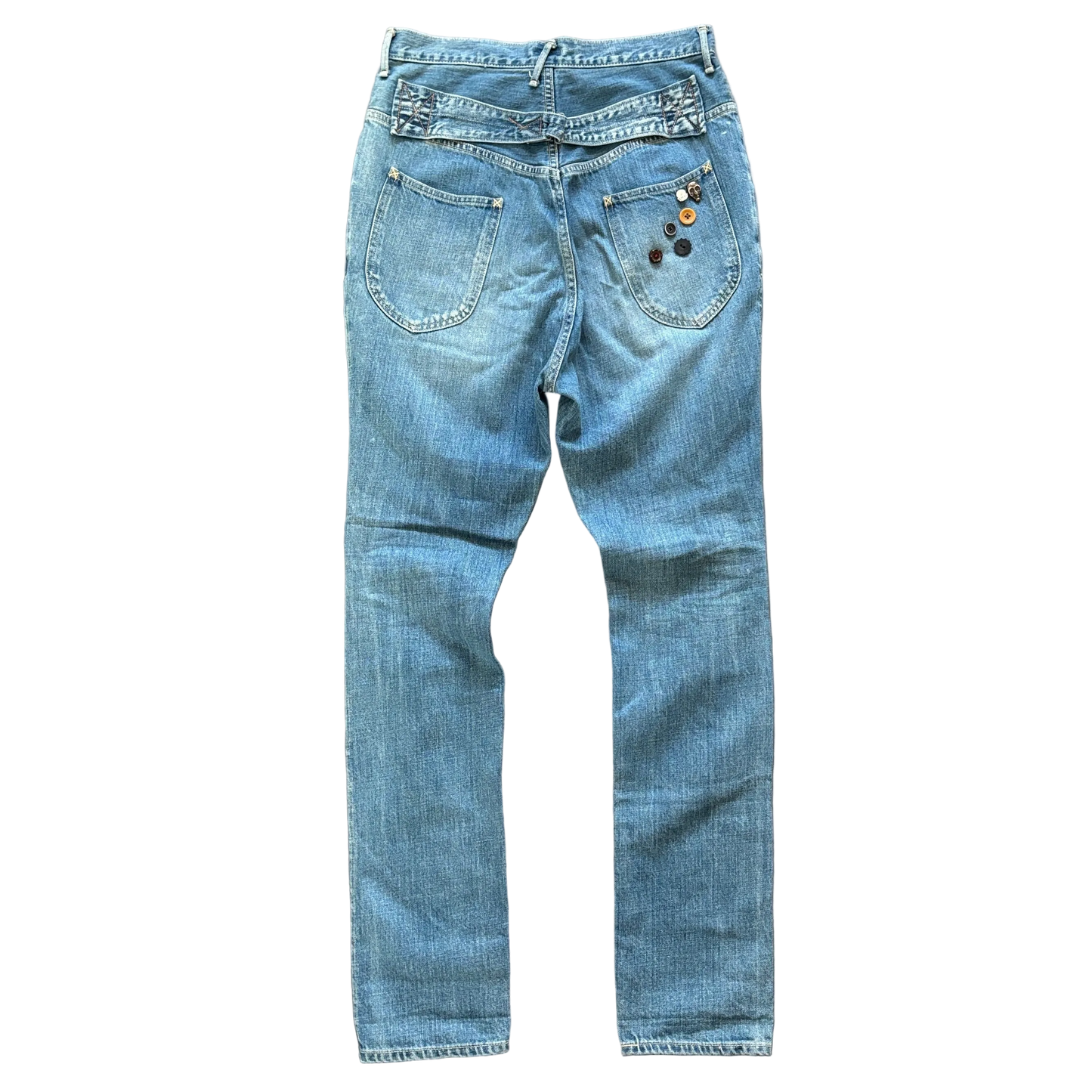 KAPITAL BUTTON BUCKLE JEANS [W30]