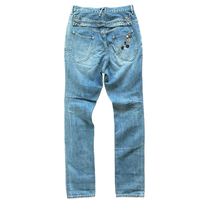 KAPITAL BUTTON BUCKLE JEANS [W30]