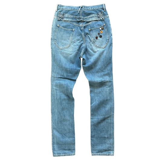 KAPITAL BUTTON BUCKLE JEANS [W30]