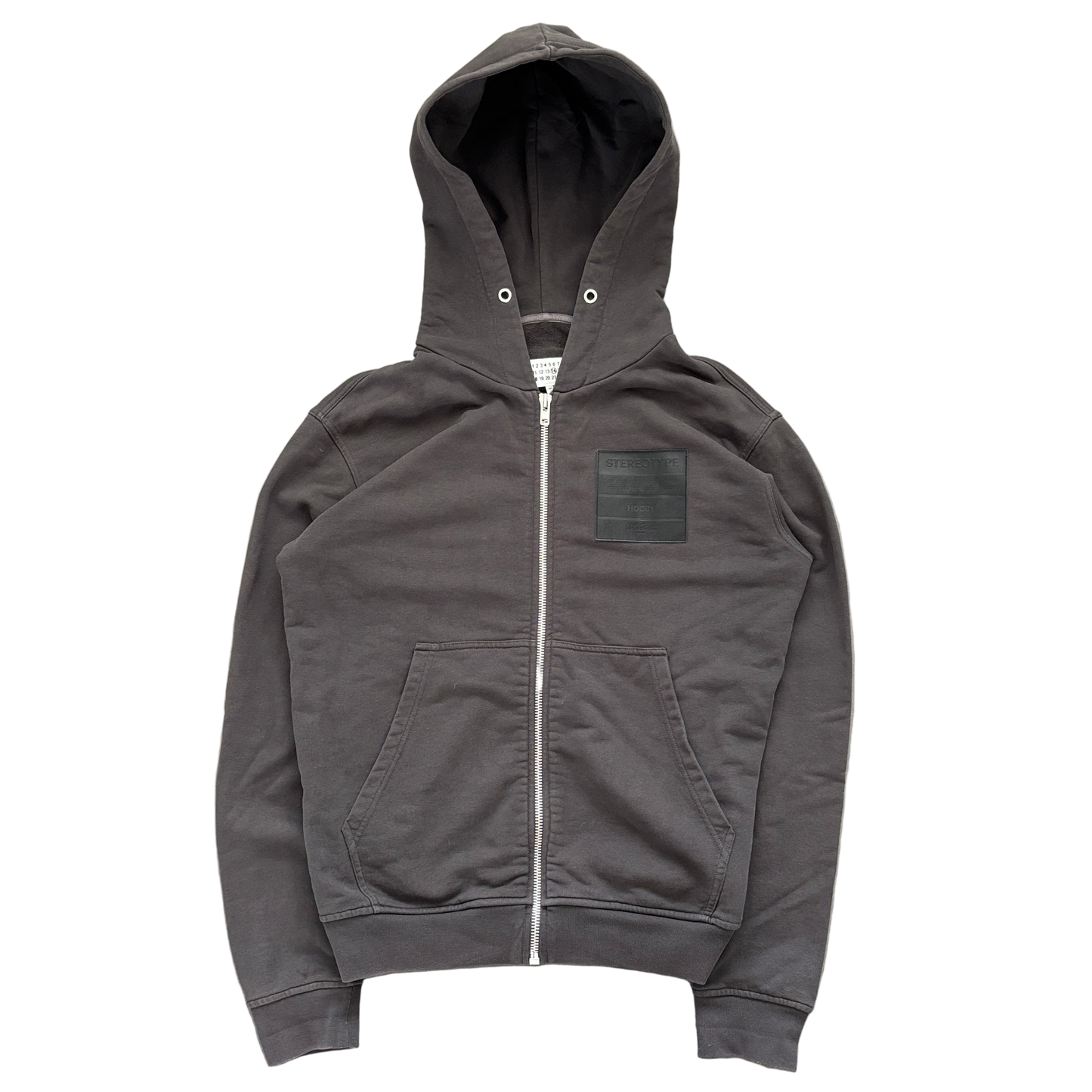 MAISON MARGIELA STEREOTYPE ZIP-UP HOODIE GREY [M]