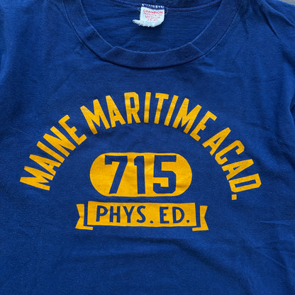 1960S PHYS ED TEE BLUE | CHAMPION TAG [S]