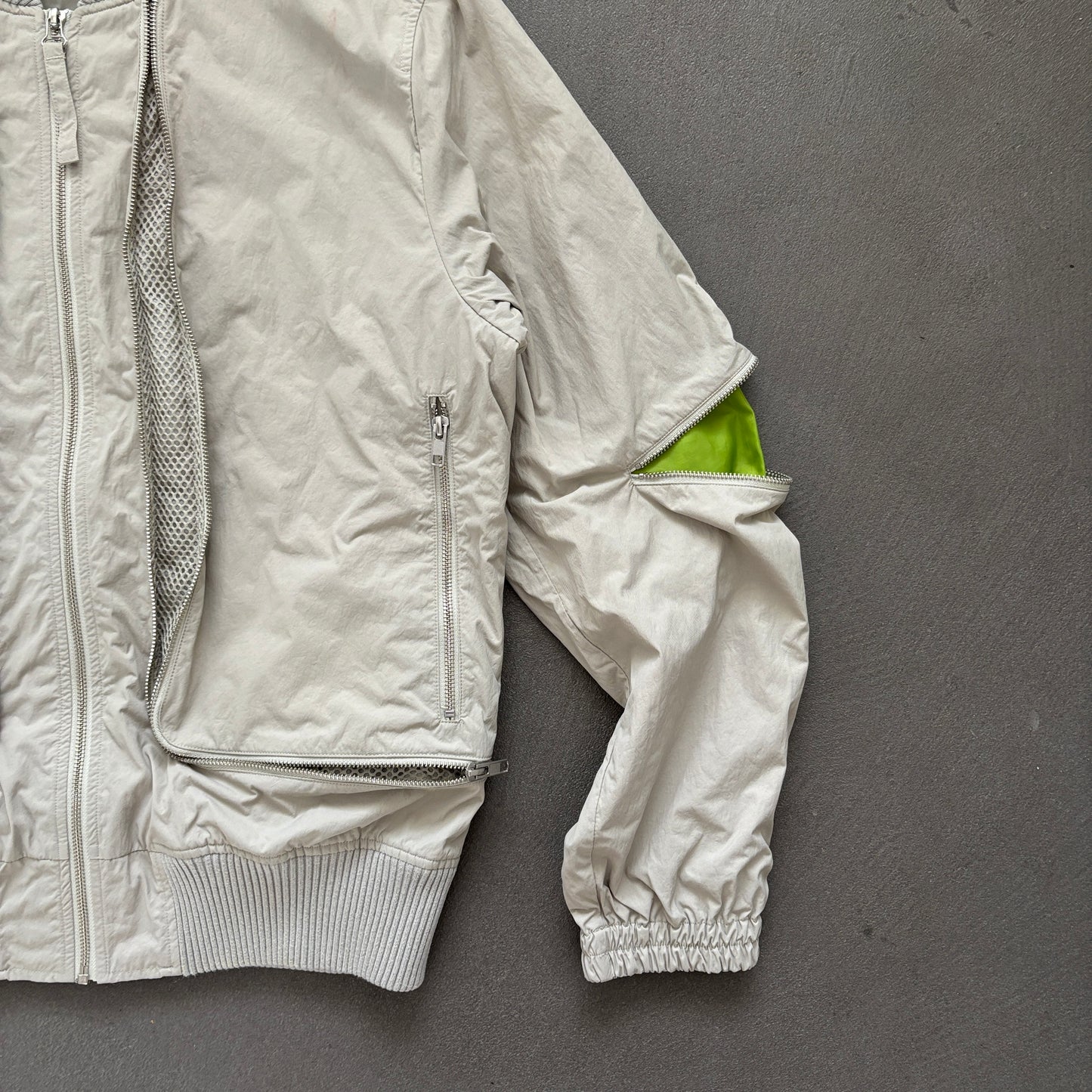 HELMUT LANG ZIP NYLON BOMBER JACKET [M]