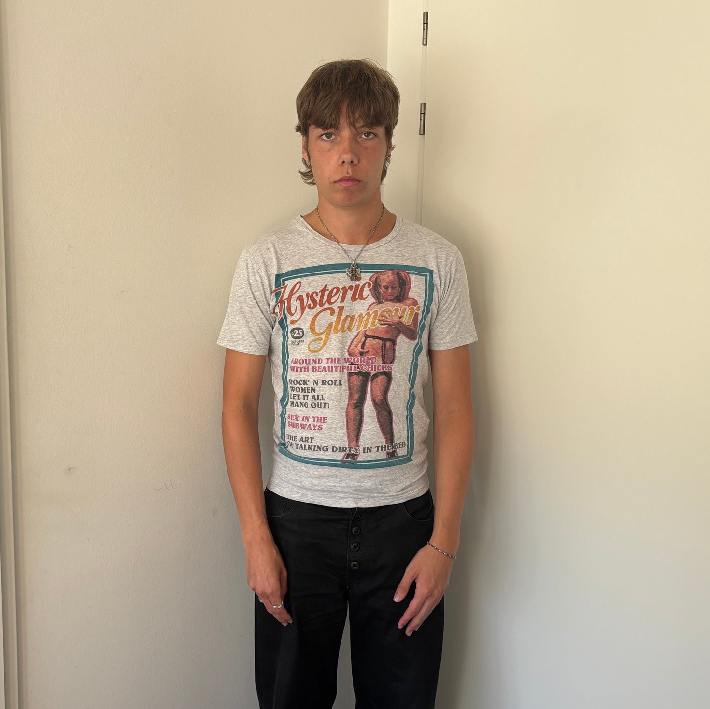 HYSTERIC GLAMOUR 25CENTS TEE GREY [M]