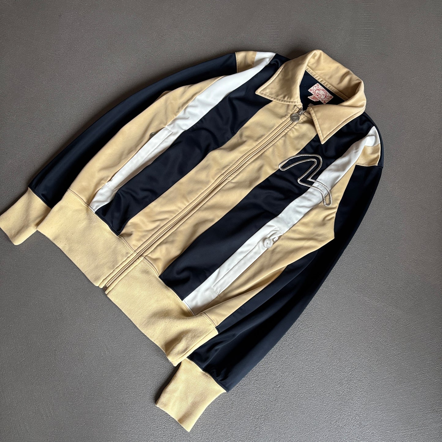 EVISU ATHLETIC ZIP-UP NAVY CREME [M]