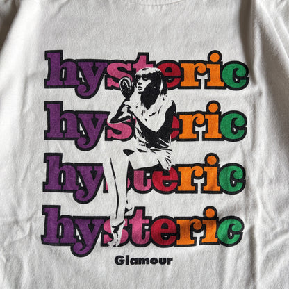 HYSTERIC GLAMOUR SPELLOUT TEE WHITE [M]