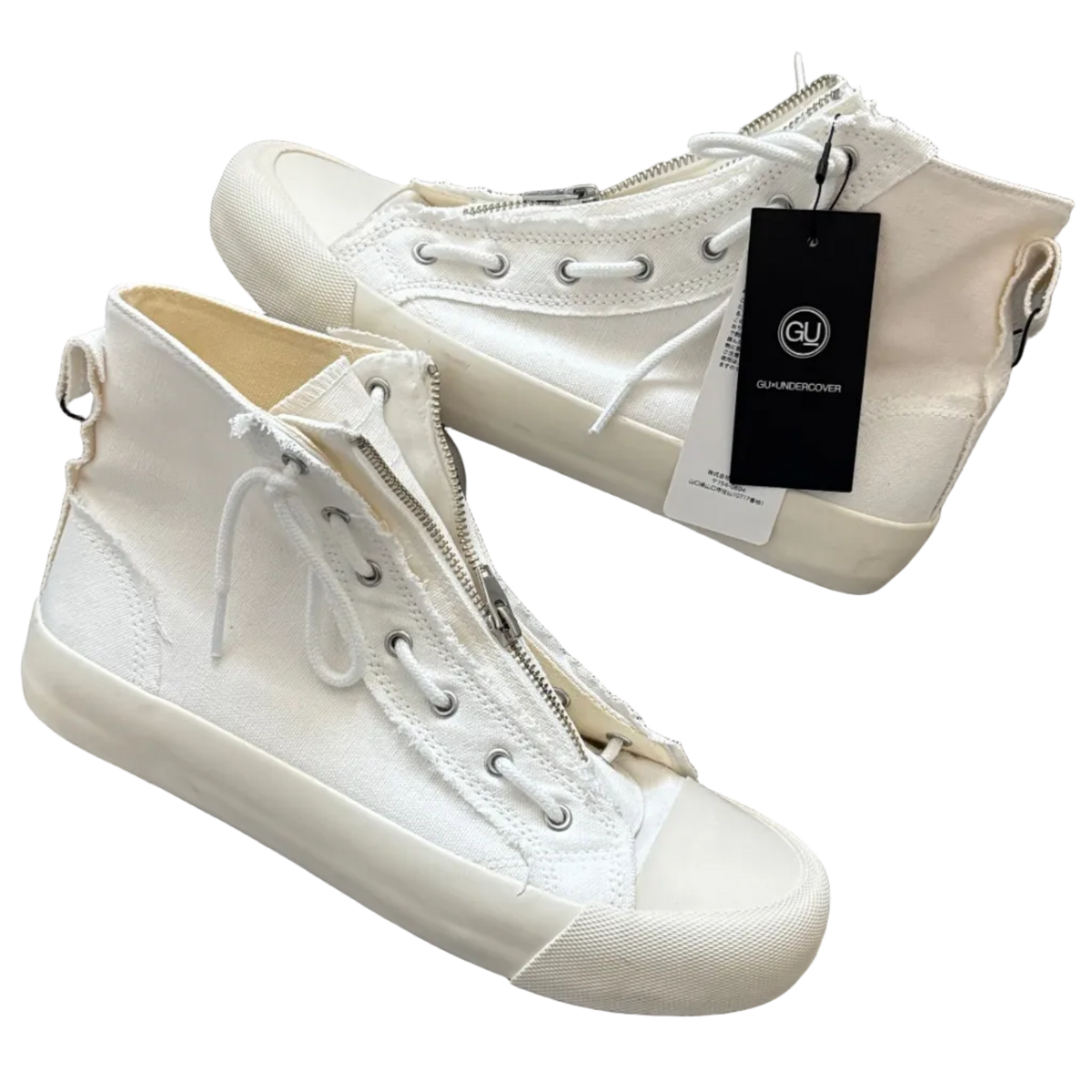 UNDERCOVER X GU ZIP-UP HIGH TOP SNEAKERS [NEW]