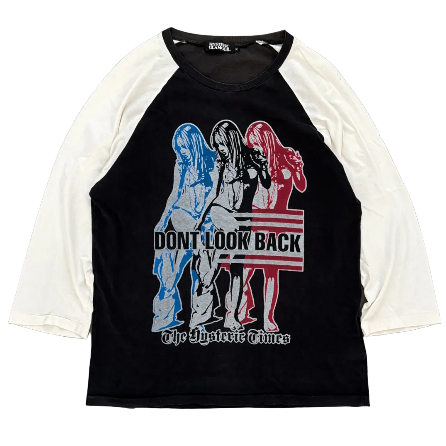 HYSTERIC GLAMOUR DONT LOOK BACK RAGLAN 3/4TH SLEEVE [M]
