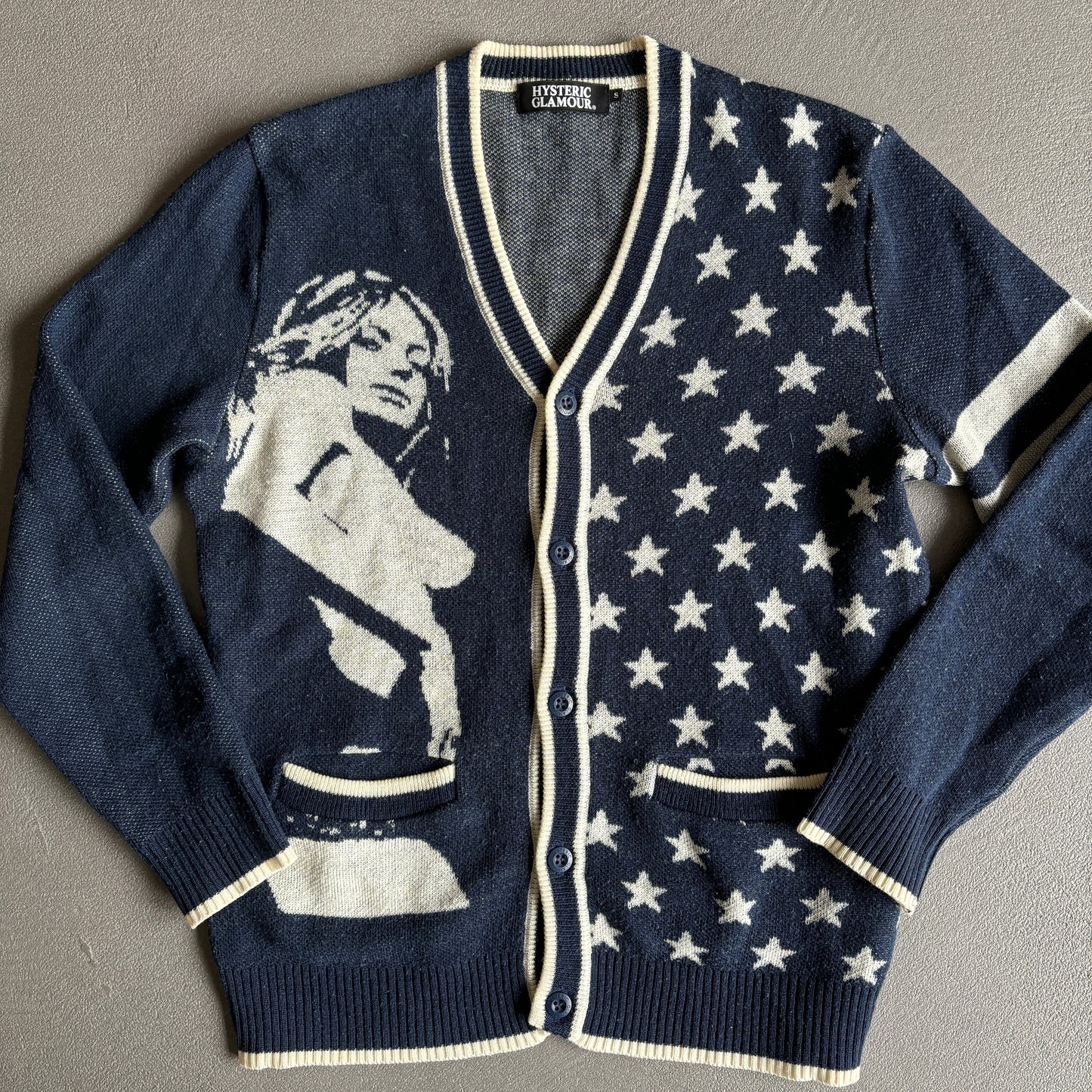 CARDIGAN GLAMOUR ISTERICO BLU MARINO [S]