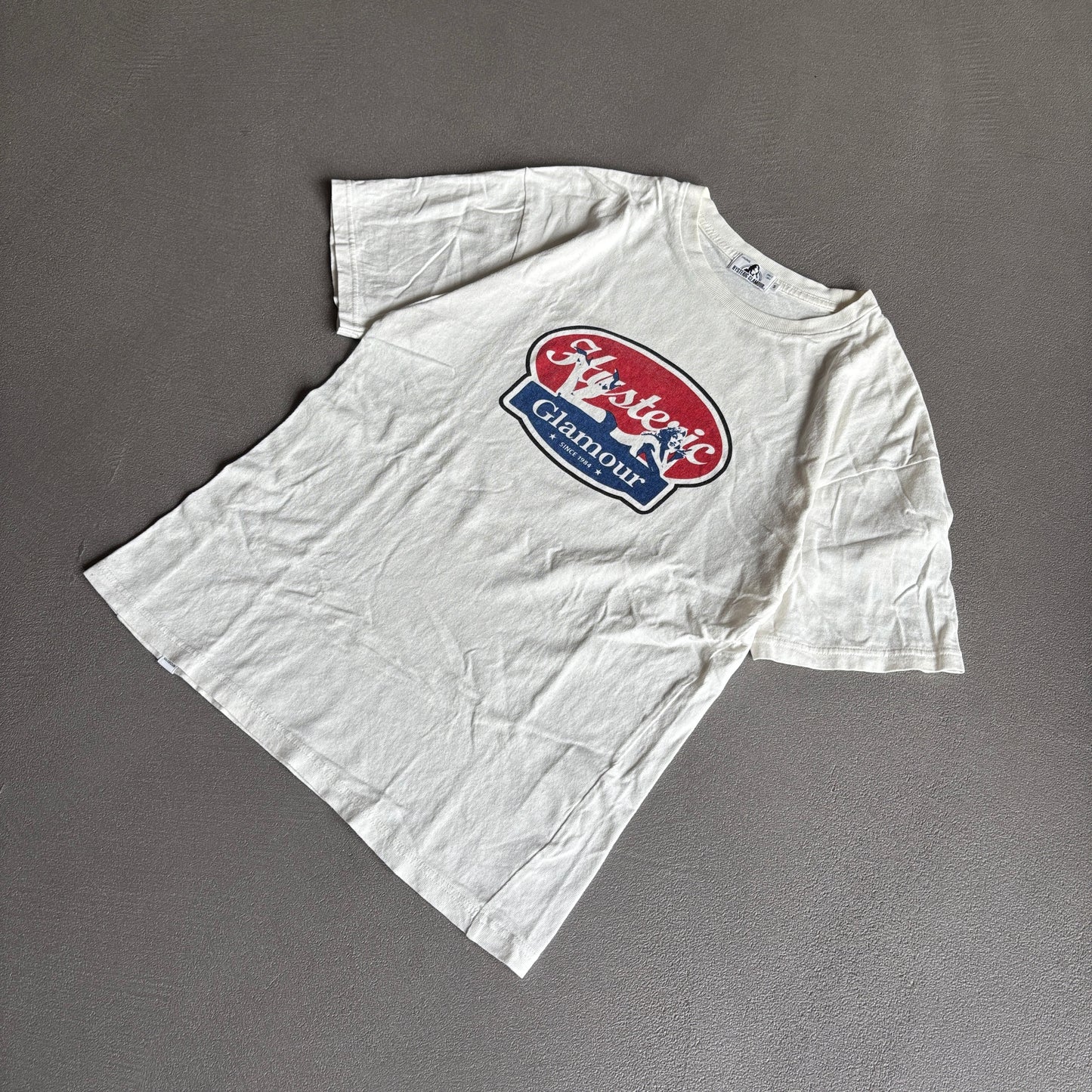 HYSTERIC GLAMOUR LOGO TEE WHITE [M]