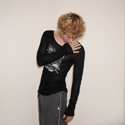 FW18 ANN DEMEULEMEESTER EMO TOP BLACK [M]