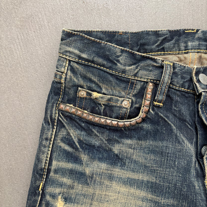 HYSTERIC GLAMOUR FADED STUDDED DENIM [W28]