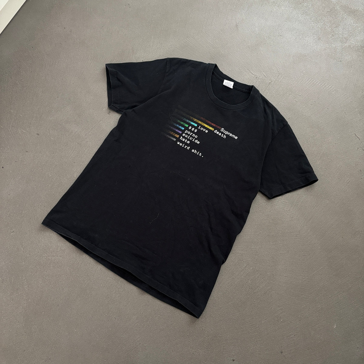SS18 SUPREME CHART TEE BLACK [M]