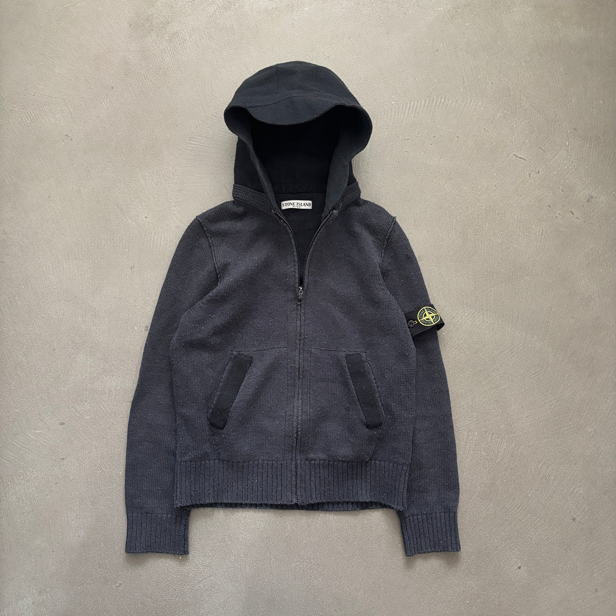 AW2010 STONE ISLAND KNITTED HOODIE GREY [M]