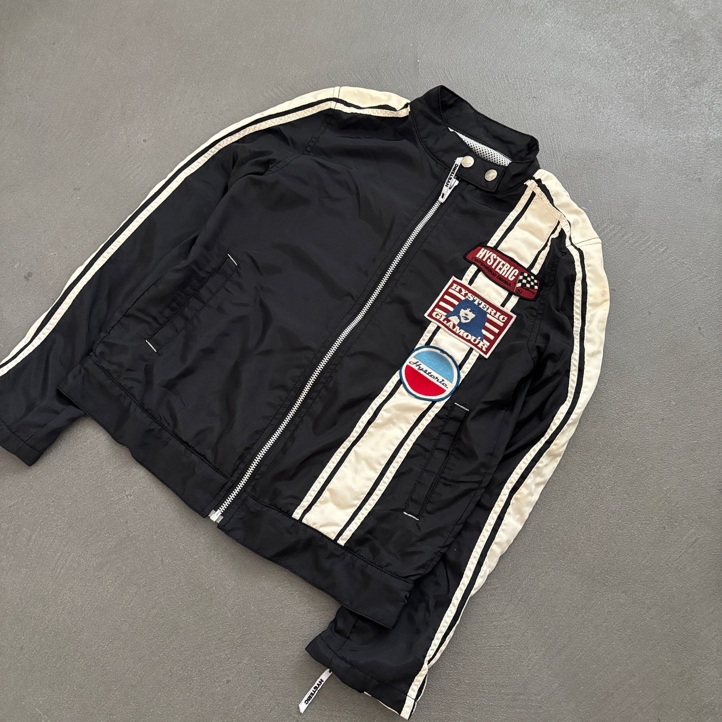 HYSTERIC GLAMOUR PATCH BIKER JACKET [S]