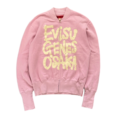EVISU GENES ZIP-UP SWEATER PINK [L]