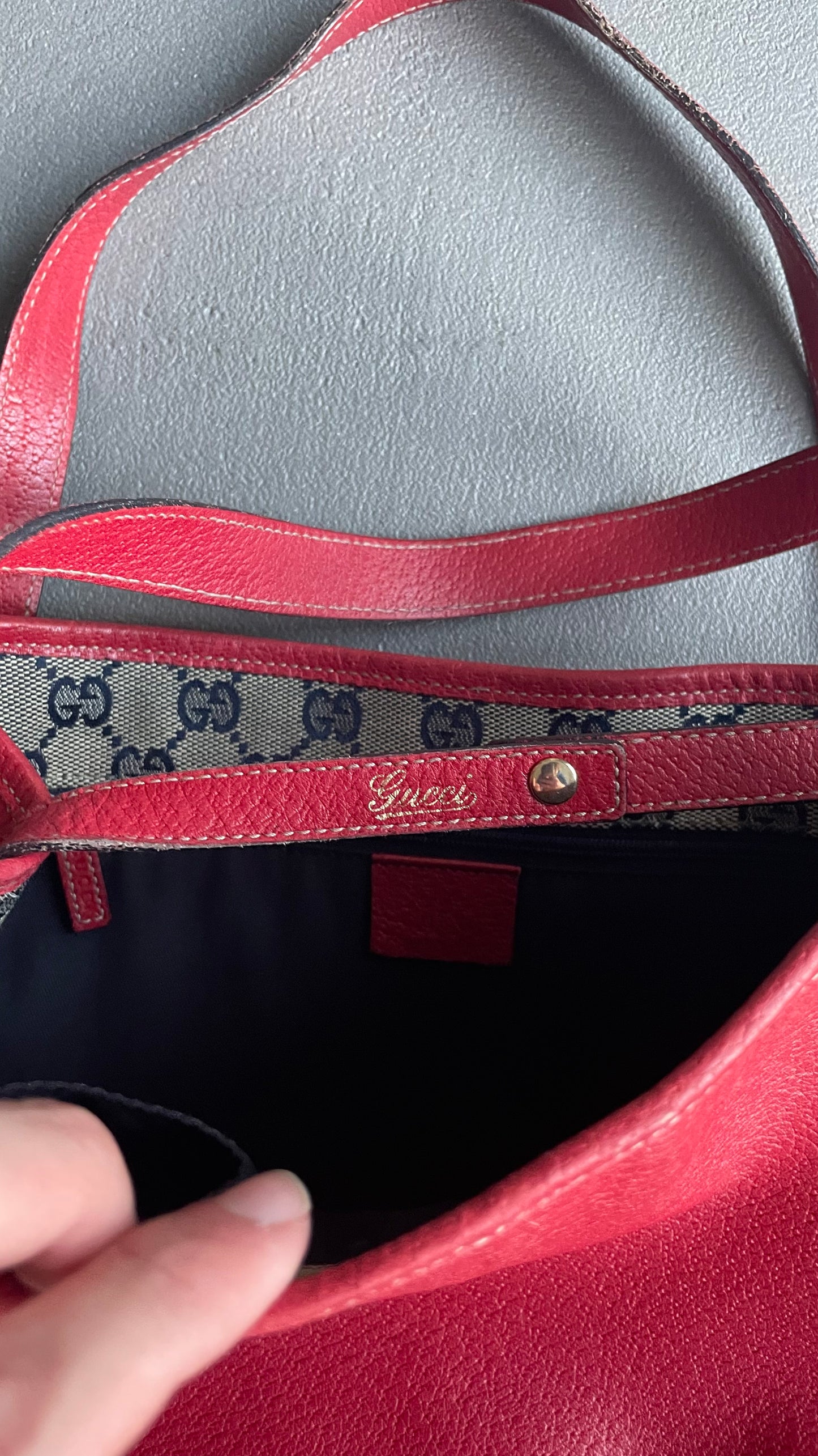 BORSA GUCCI ABBEY IN PELLE ROSSA