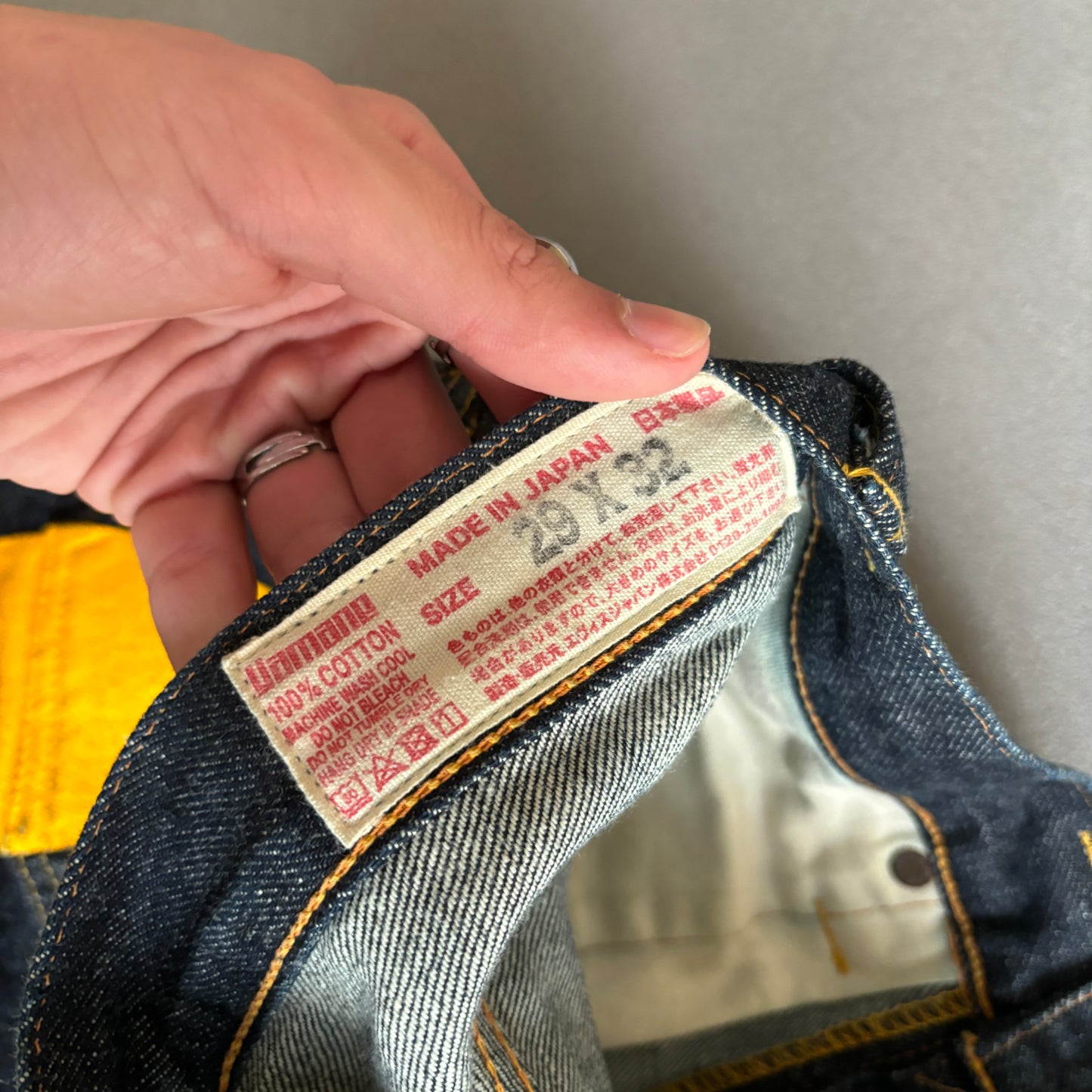 JEANS EVISU INDIGO GIALLO DIACOCK [W29]