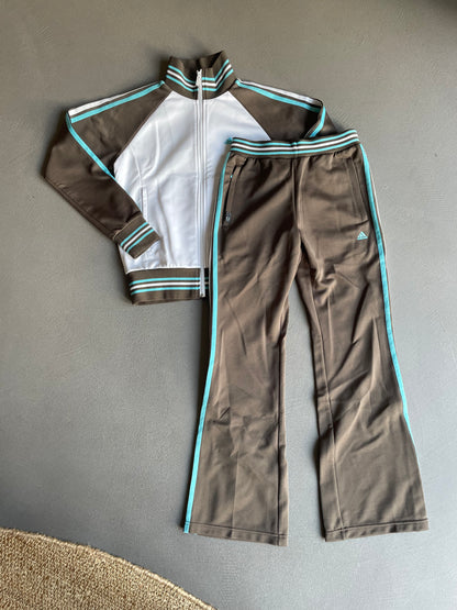 ADIDAS WHITE BROWN TRACKSUIT [XS]