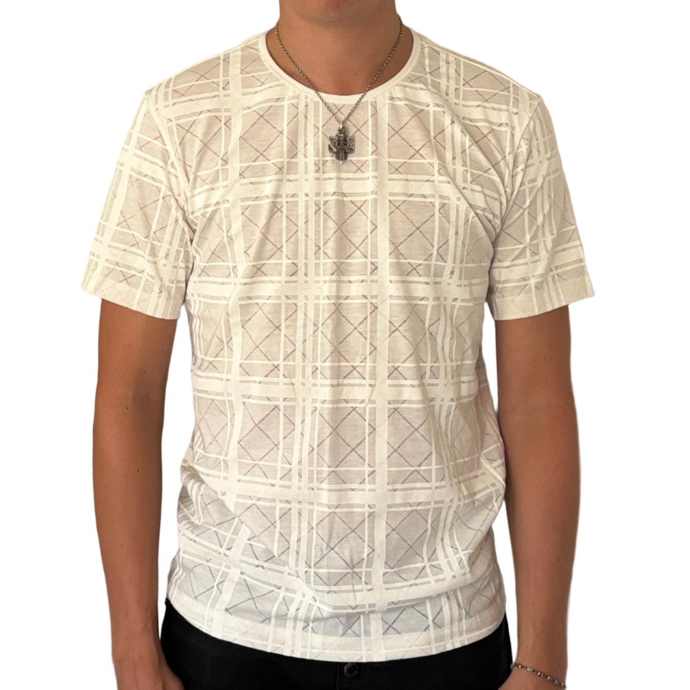ISSEY MIYAKE ALL OVER PRINT TEE WHITE [M]