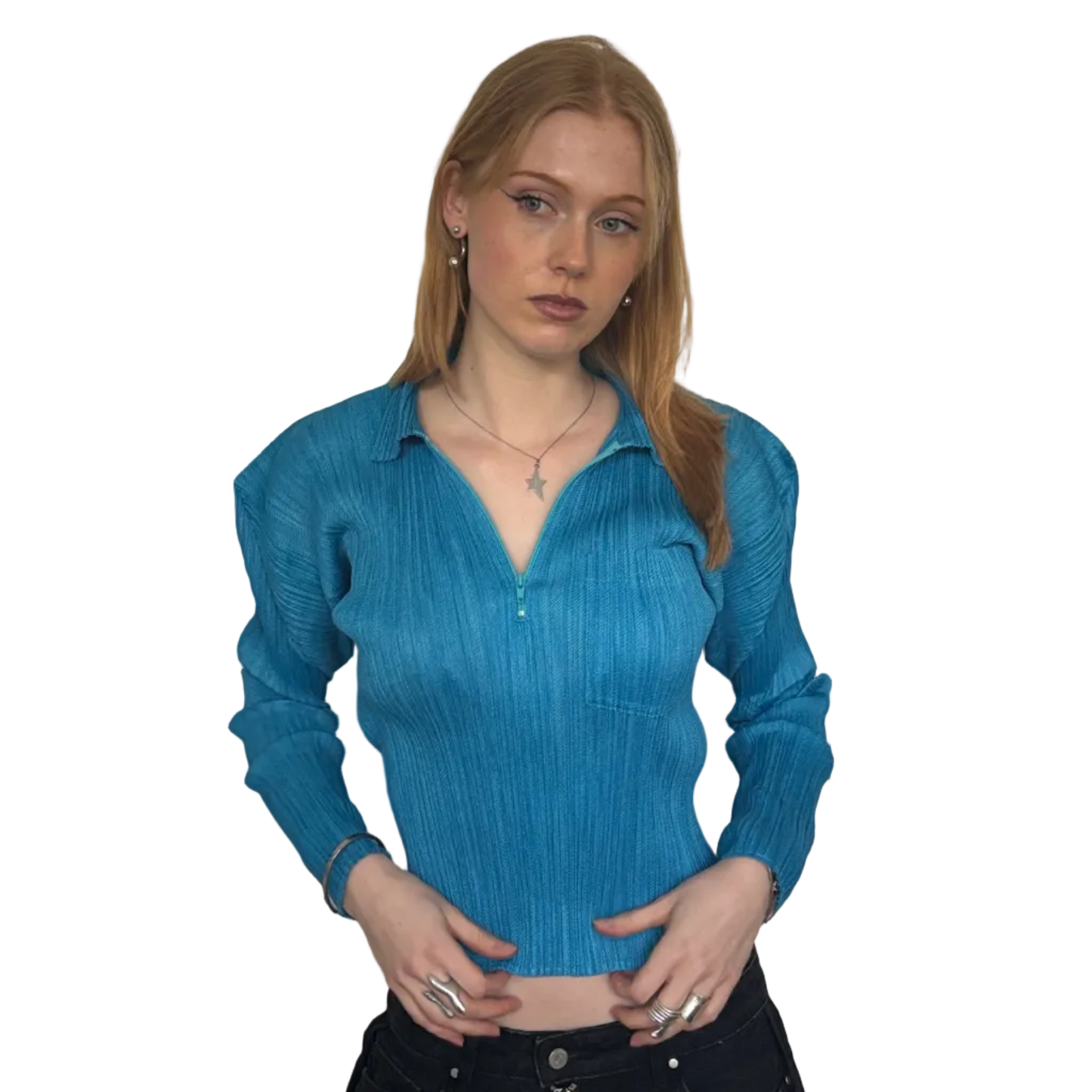 ISSEY MIYAKE PLEATS PLEASE ZIP POLO [S]