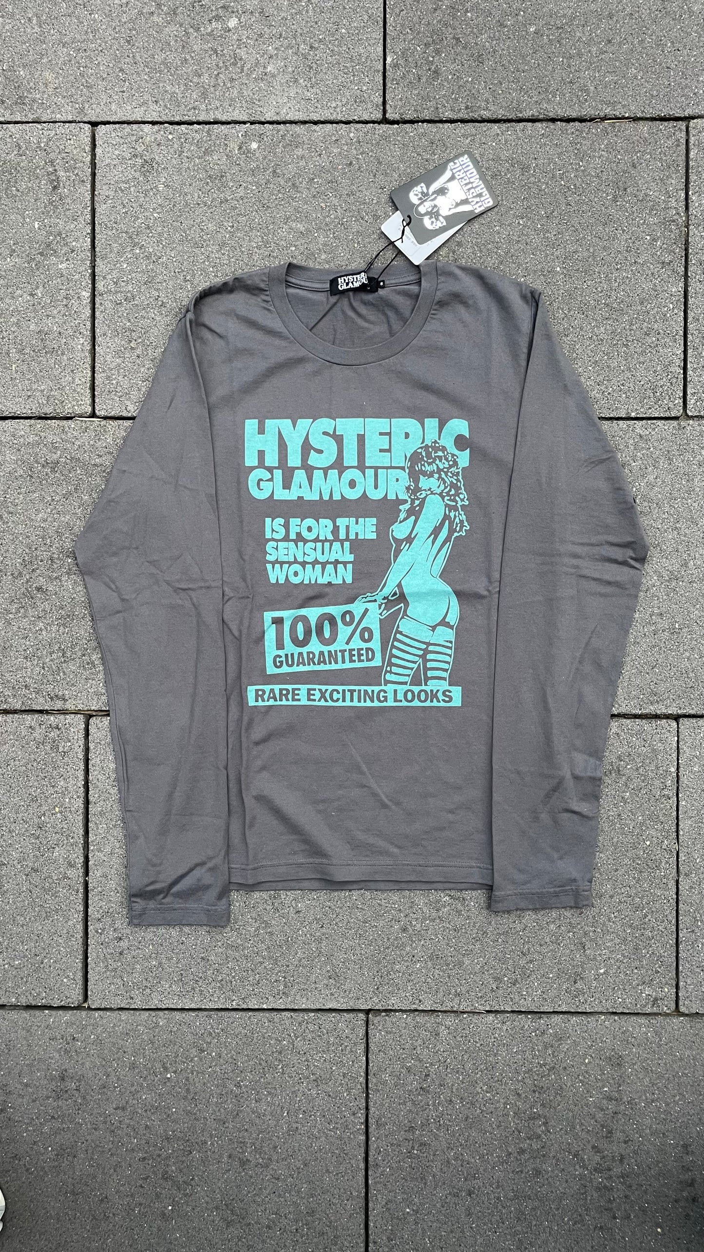 HYSTERIC GLAMOUR MANCHES LONGUES GRIS NOUVEAU [S]