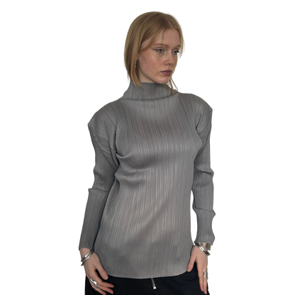 ISSEY MIYAKE PLEATS PLEASE TURTLENECK GREY [L]