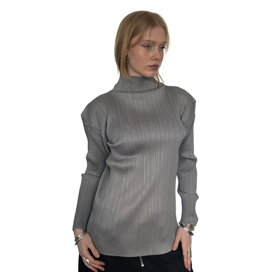 ISSEY MIYAKE PLEATS PLEASE TURTLENECK GREY [L]