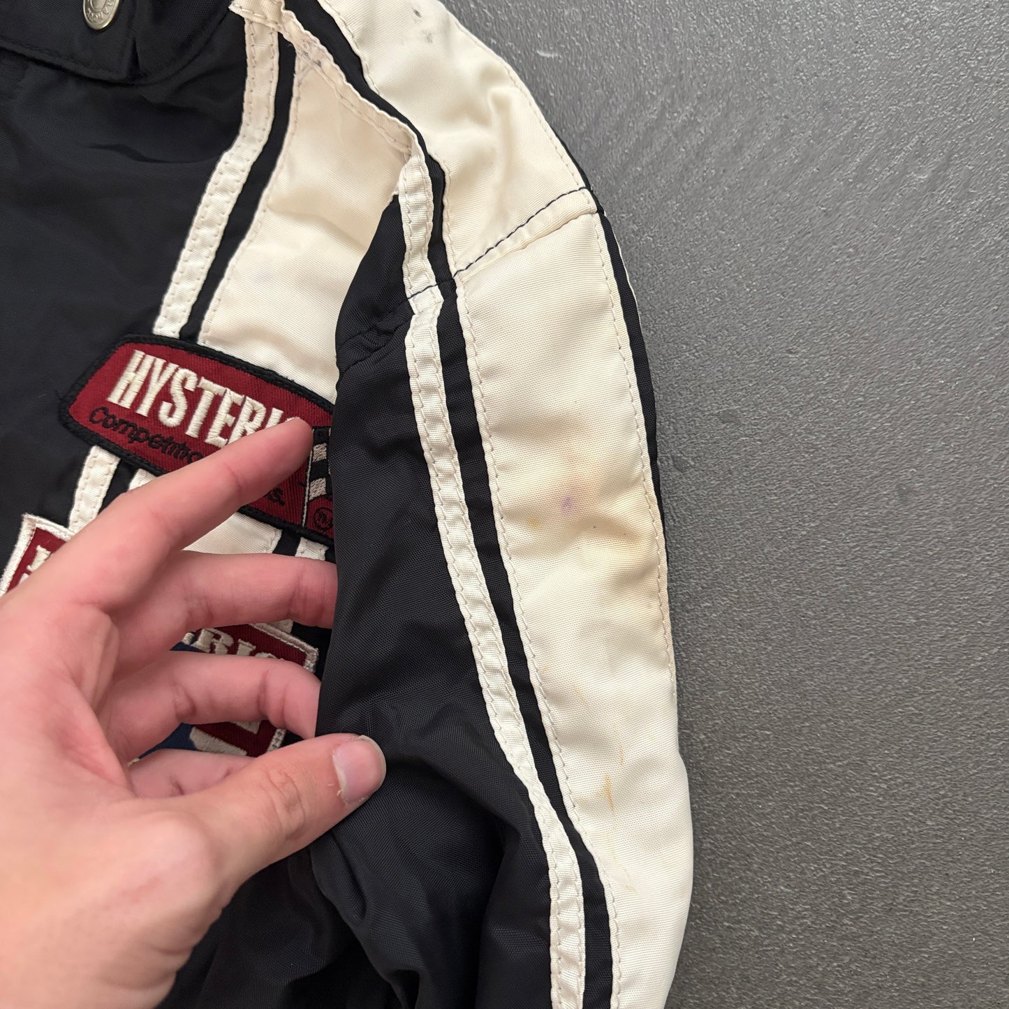 HYSTERIC GLAMOUR PATCH BIKER JACKET [S]