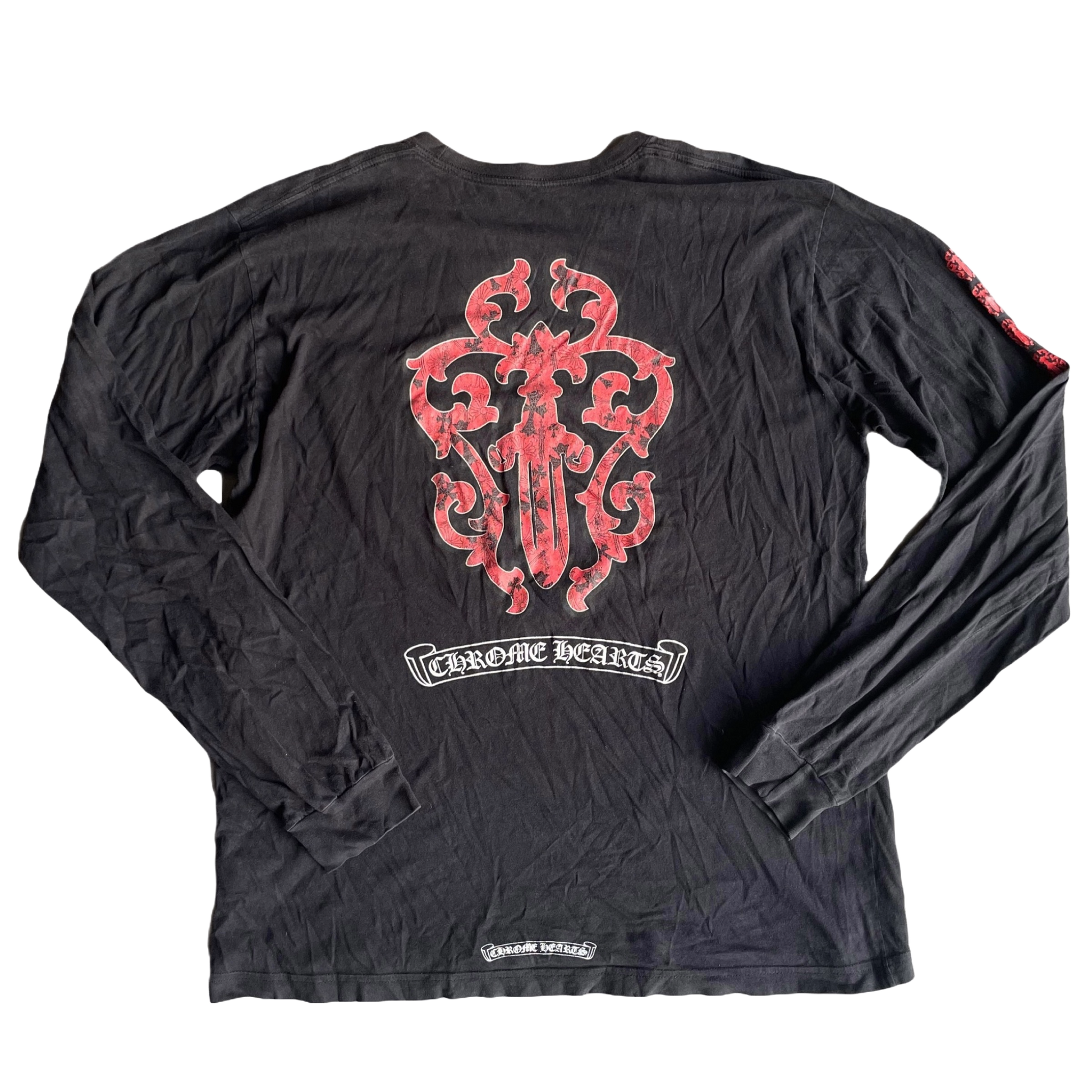 Chrome Hearts longsleeve red graphic - Tomvintage