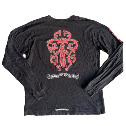 Chrome Hearts longsleeve red graphic - Tomvintage