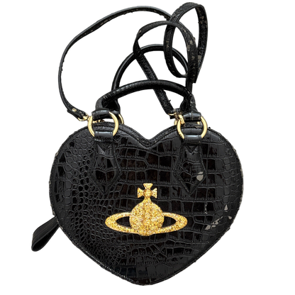 VIVIENNE WESTWOOD HEART BAG BLACK